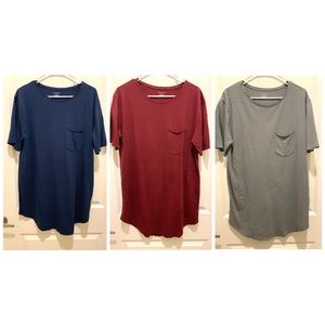Bundle of 3 men’s longline T-shirts size M
